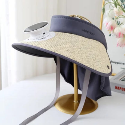 Ring Plume Solar-Powered Sun Hat with Fan